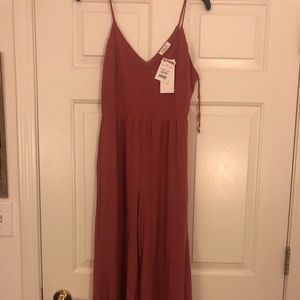 NWT dusty pink jumpsuit, size small